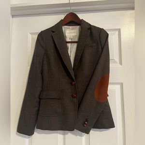 Banana Republic Brown Tweed Blazer with Elbow Patches